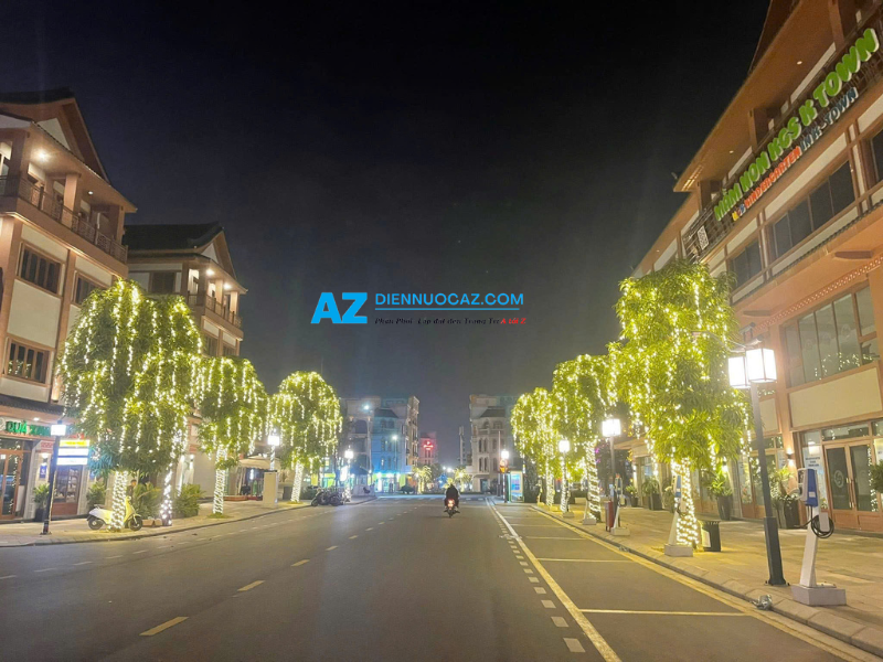 Lắp Đèn Led Cây Xanh Lắp đặt trang trí đèn led cây khu đô thị