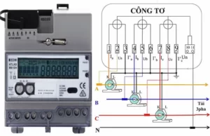 Sơ đồ đấu công tơ điện 3 pha gián tiếp